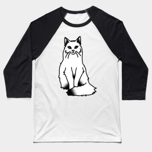 Fluffy Kitty Baseball T-Shirt